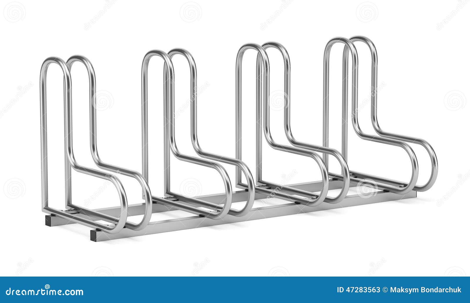Street Bicycle Rack On White Stock Illustration Image 47283563