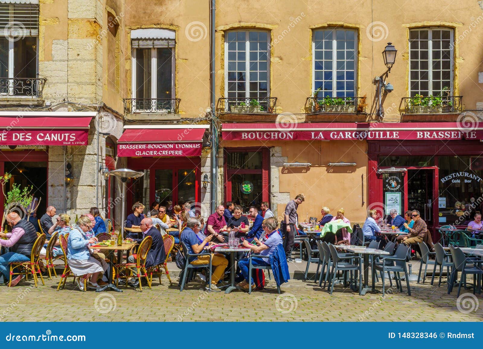 Street and Cafe Scene, in Old Lyon Editorial Photo - Image of cityscape ...