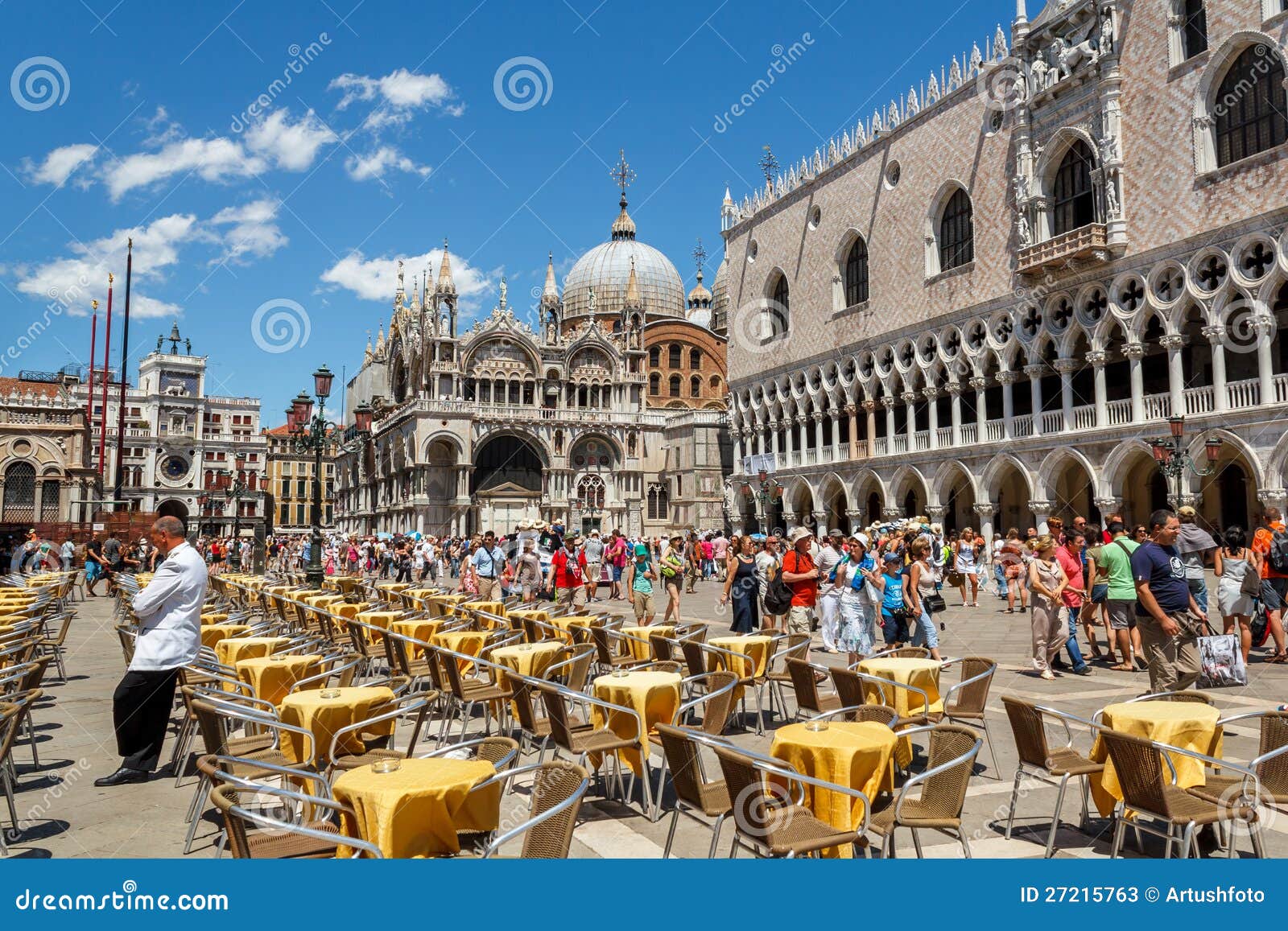 Street Cafe at St Mark Square in Venice Editorial Stock Photo Image