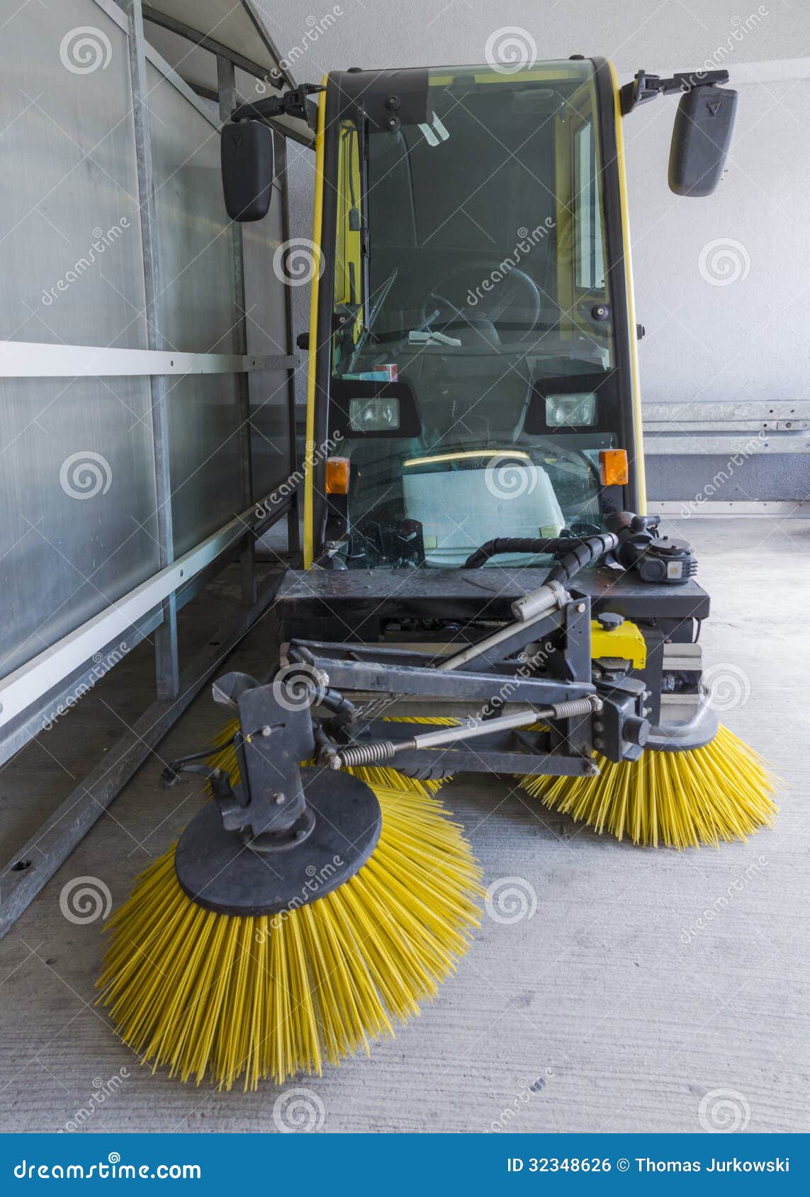 Street cleaning vehicle stock photo. Image of mechanical 32348626
