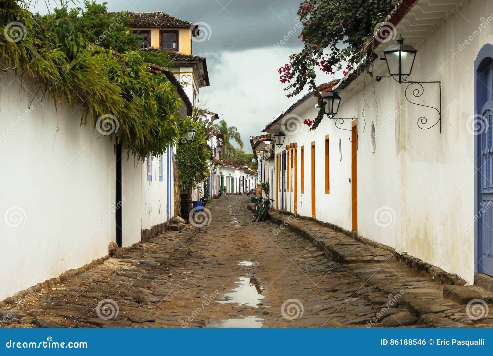 street of the colonial city of parati rio de janeiro - brazil
