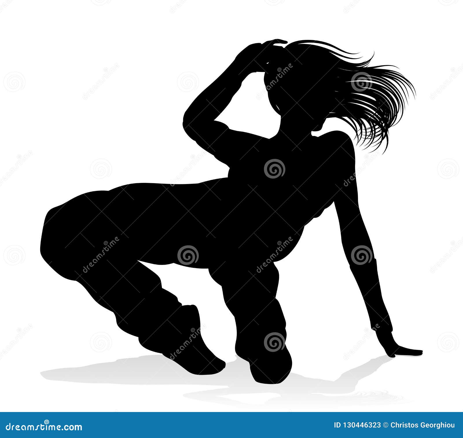 Street Dance Dancer Silhouette Stock Vector Illustration Of