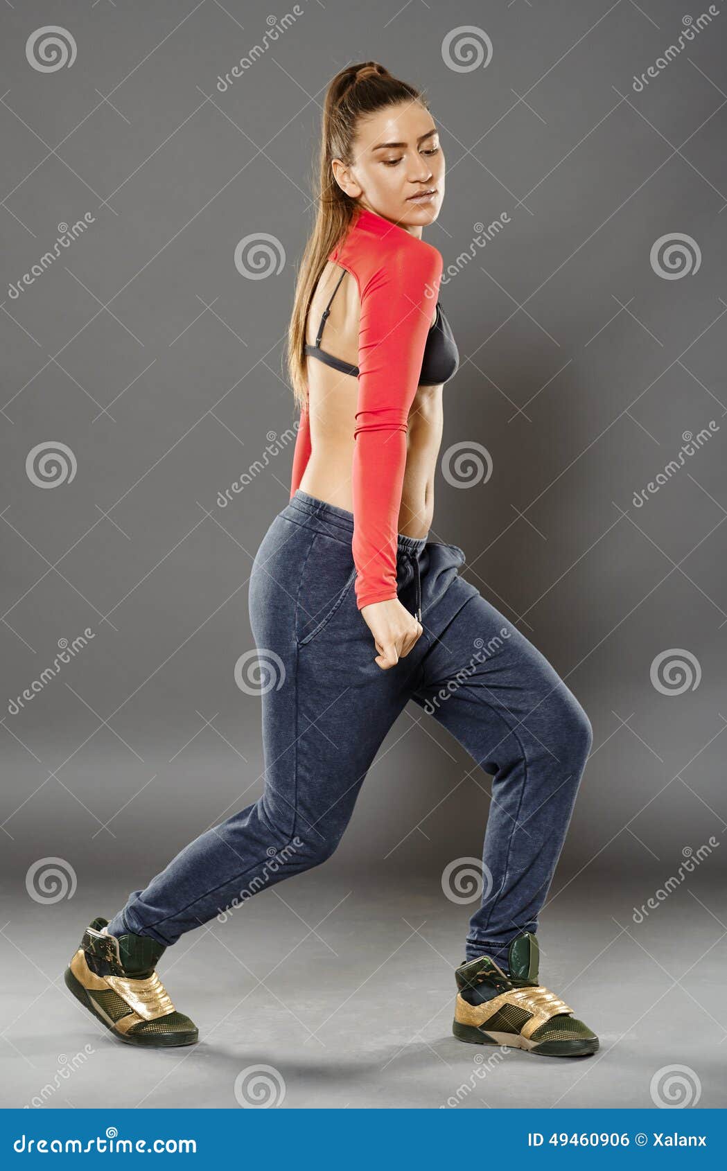 Street Dancer Girl Doing Moves Stock Photo Image of beautiful, party