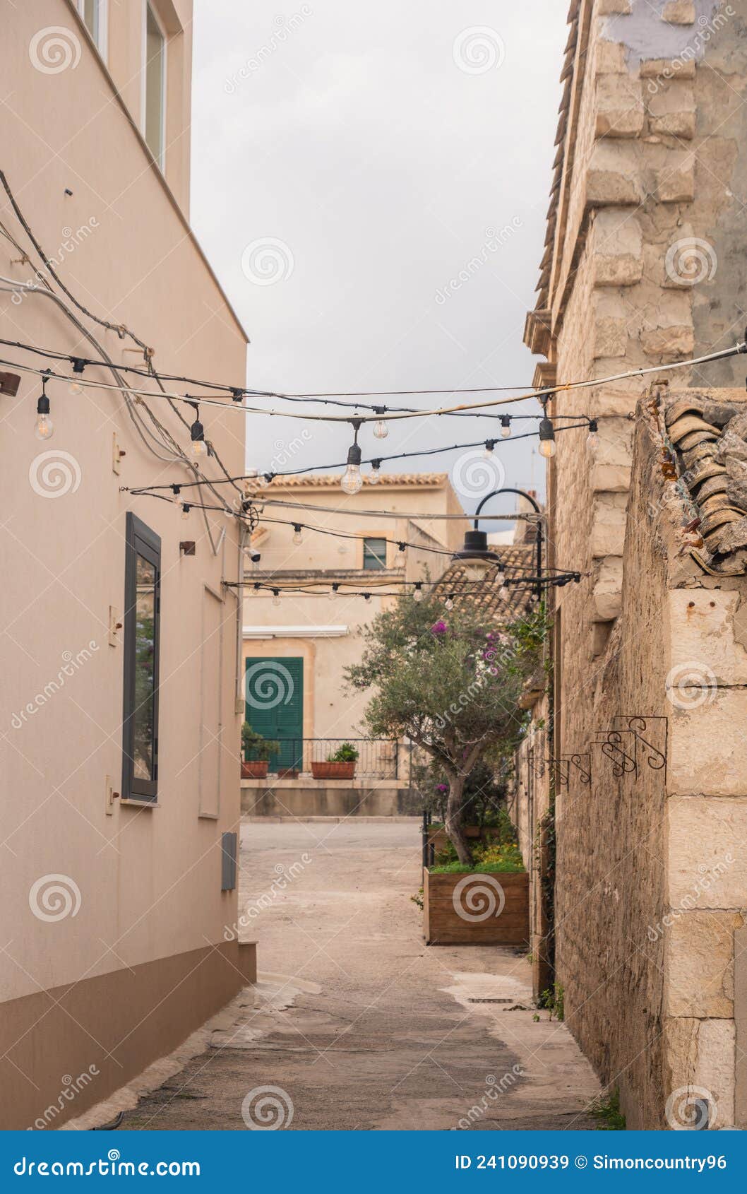 street in donnalucata promenade, scicli, ragusa, sicily, italy