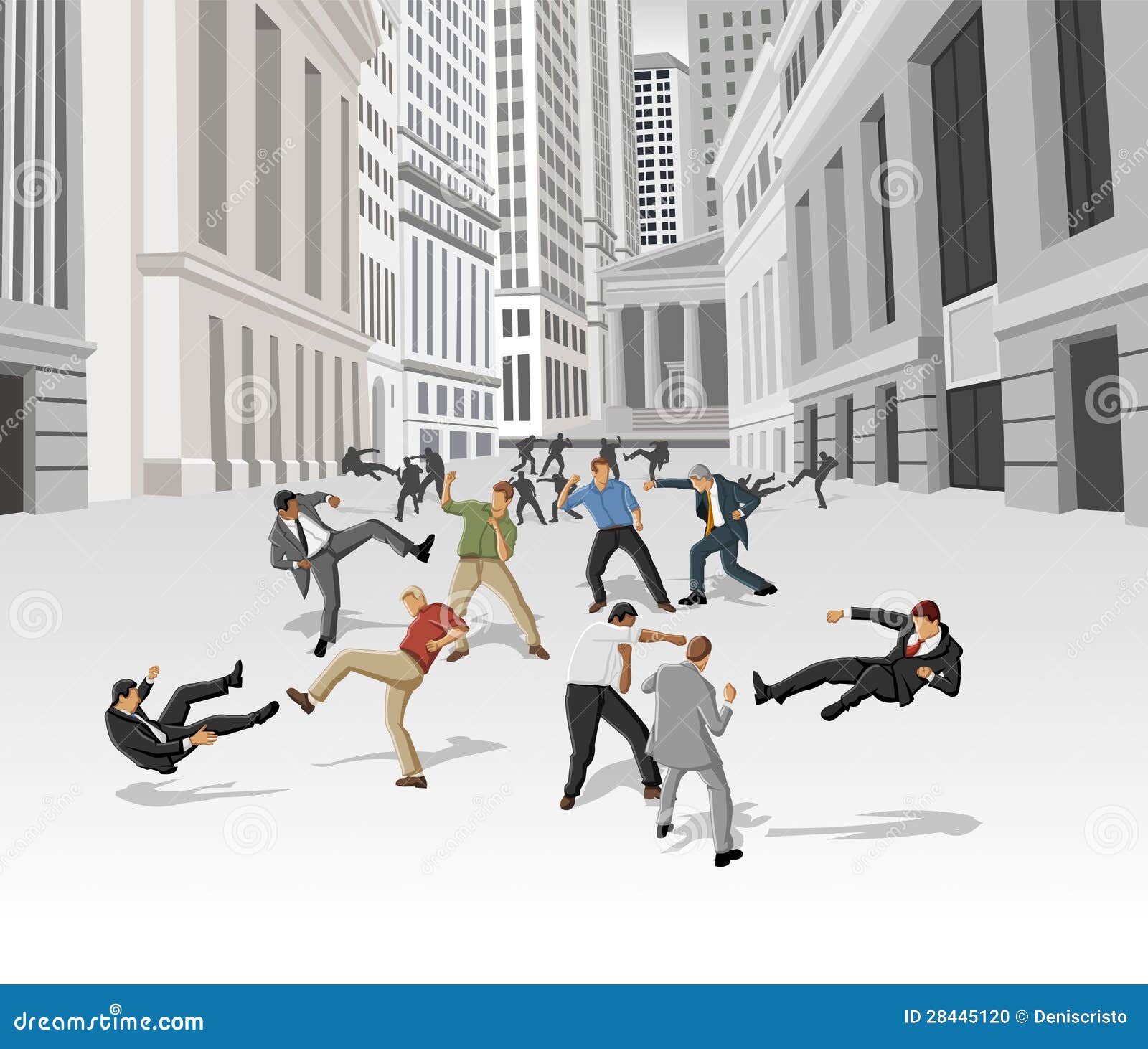 Street fight stock vector. Illustration of beating, downtown 28445120