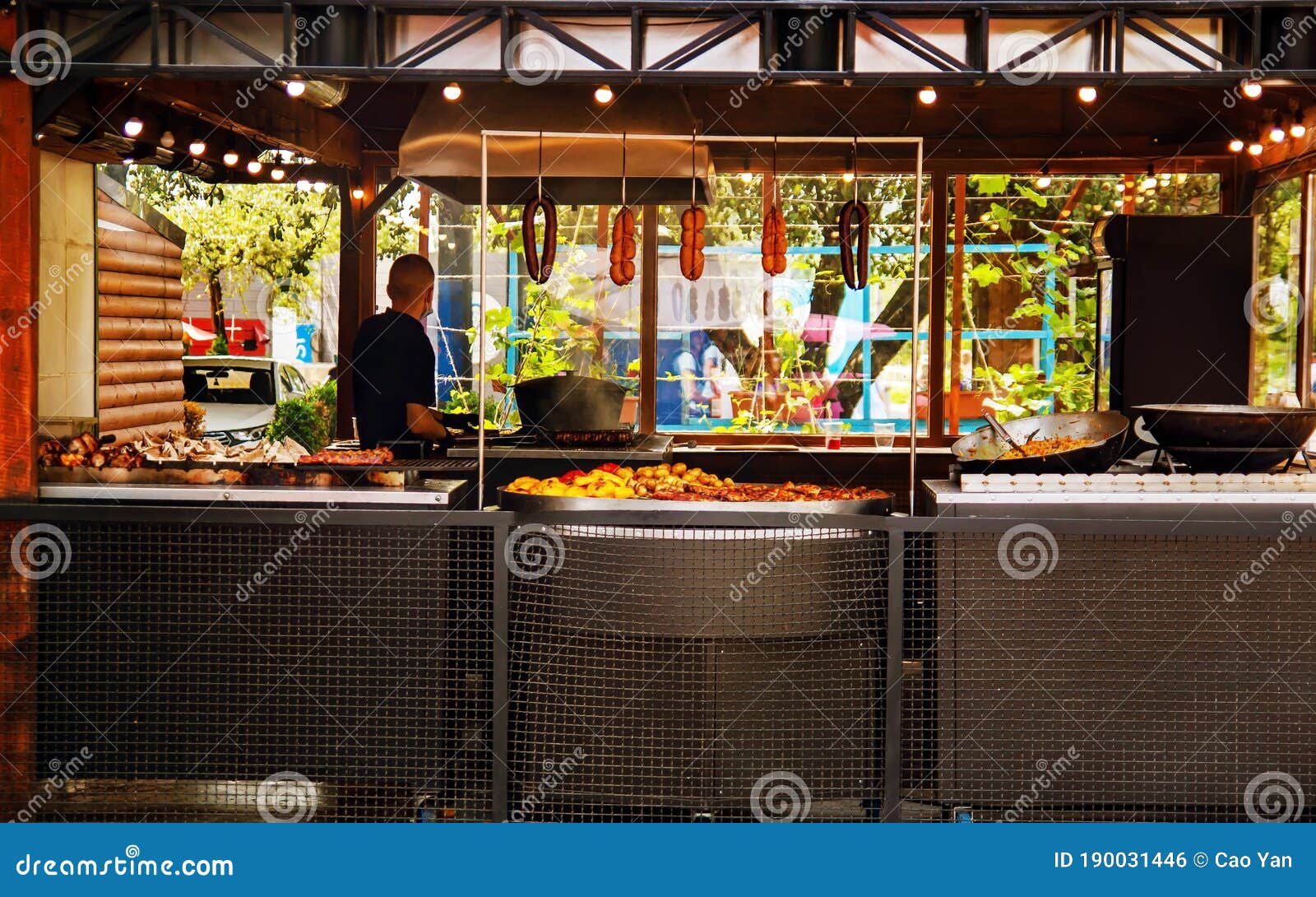 Street Food Cafe Selling Fast Food in Ukraine. Editorial Photo - Image