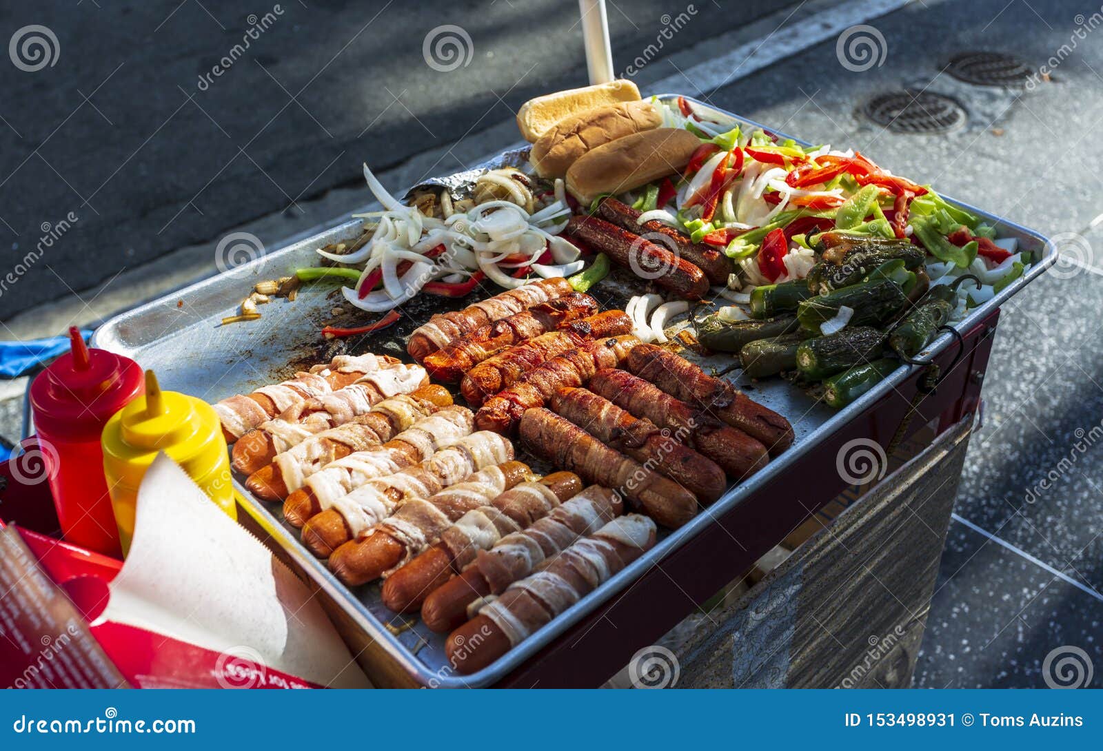 Street Food on Hollywood Boulevard, Hollywood, Los Angeles, California