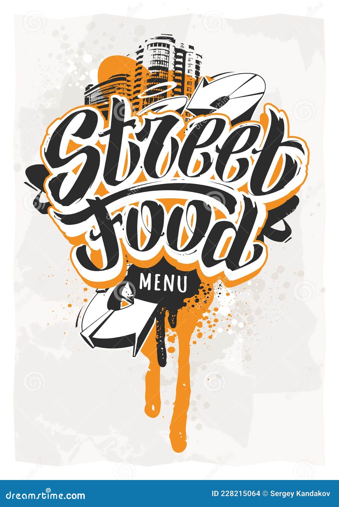 Street Food Menu Design Template Stock Vector - Illustration of cafe