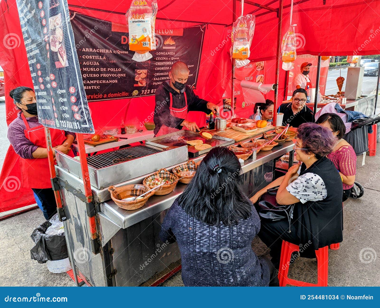 Street food of Mexico city editorial stock image. Image of street