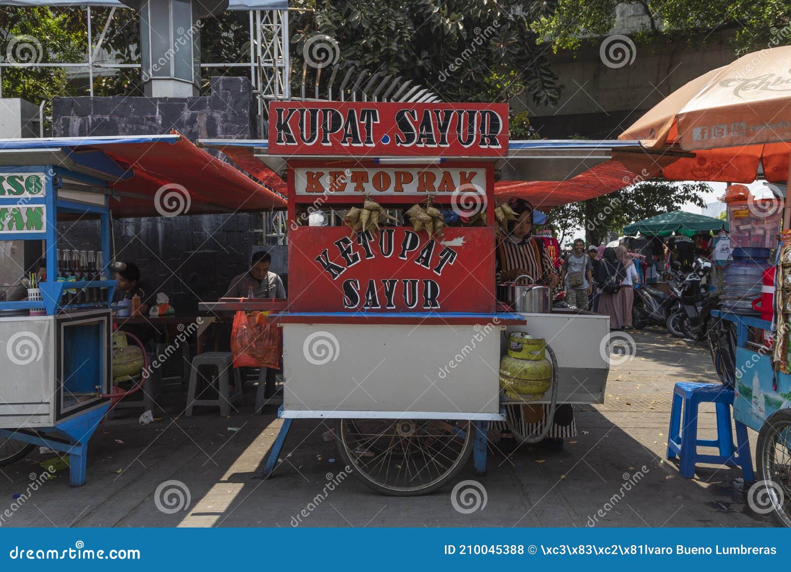Street Food Stall in Jakarta, Indonesia Editorial Stock Photo - Image
