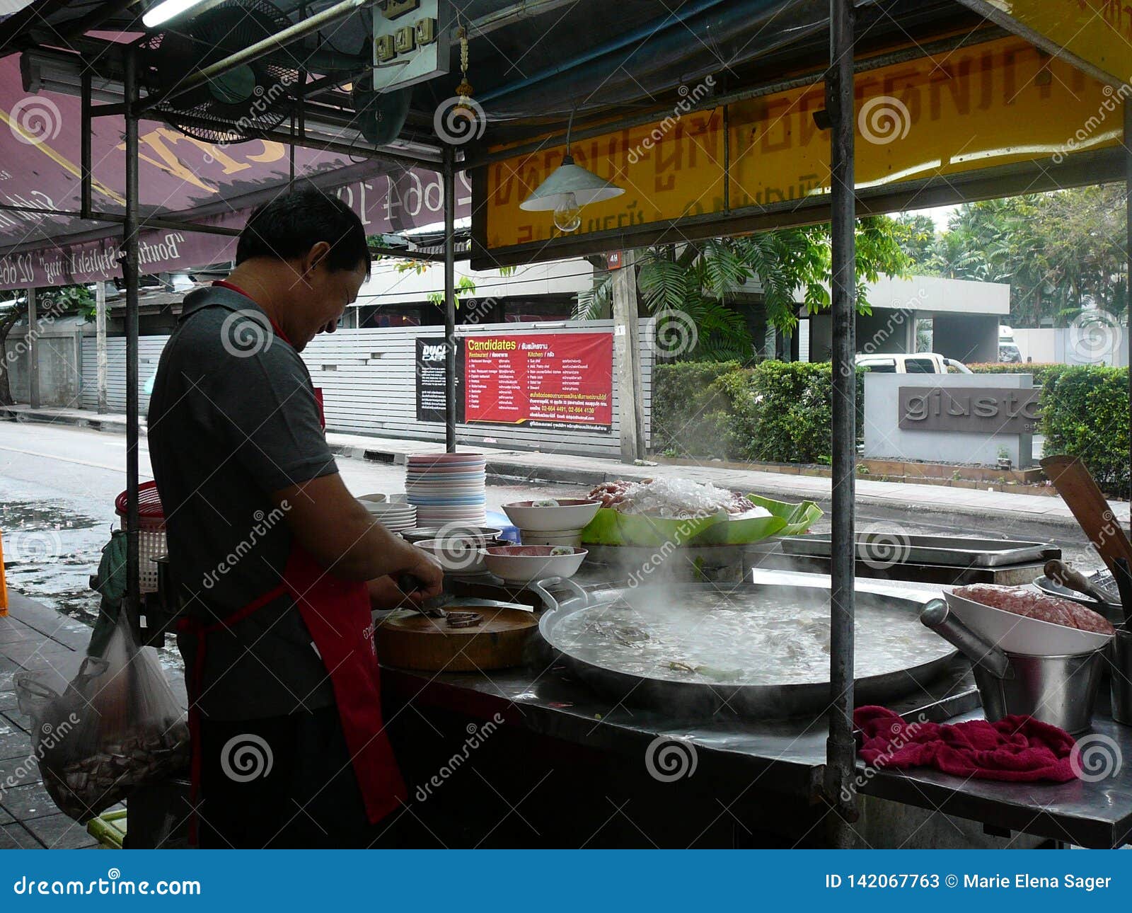Street Food Vendor in Bangkok Thailand Editorial Stock Photo - Image of