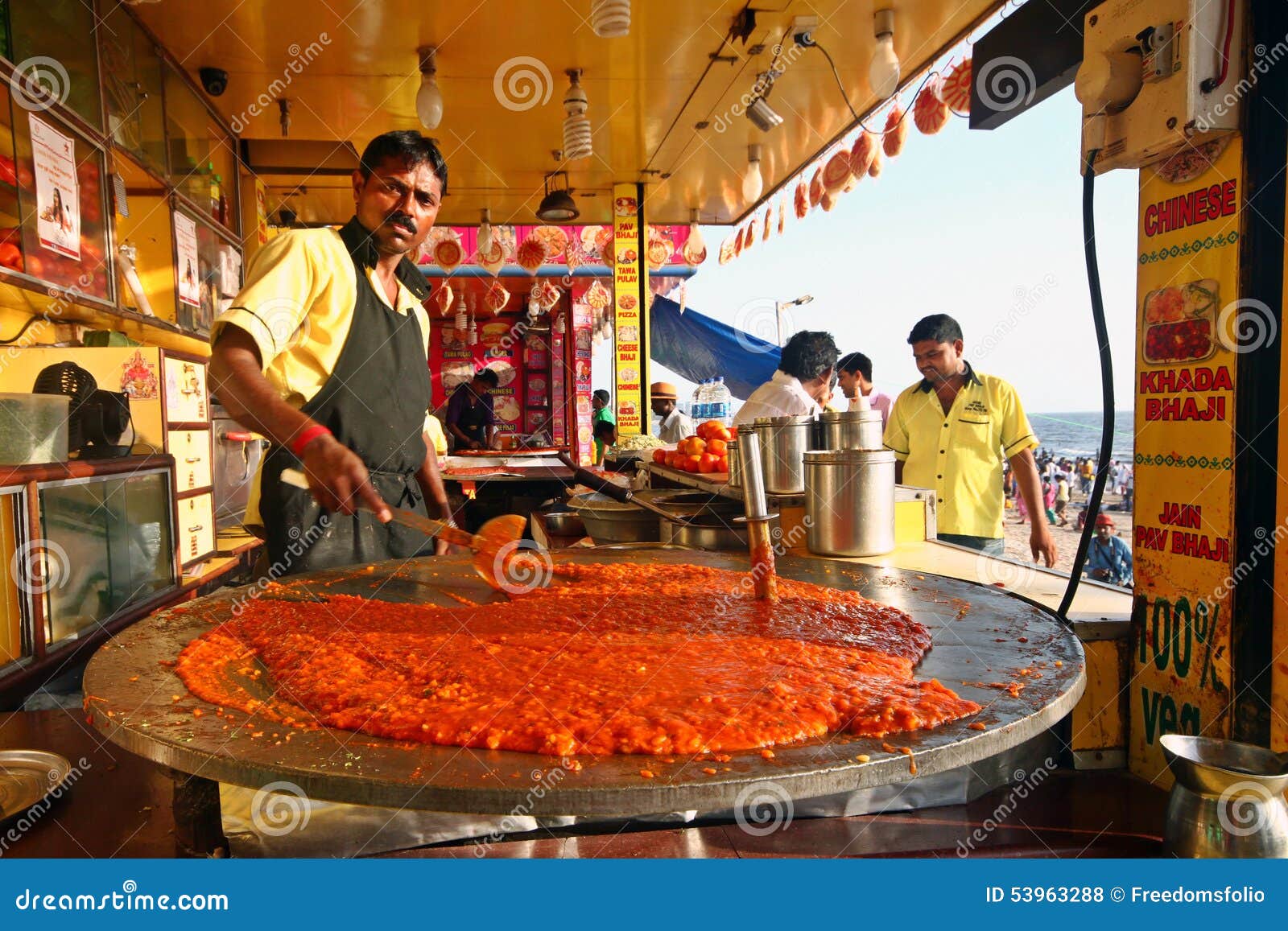 A Street Food Vendor at Mumbai Editorial Stock Photo - Image of food