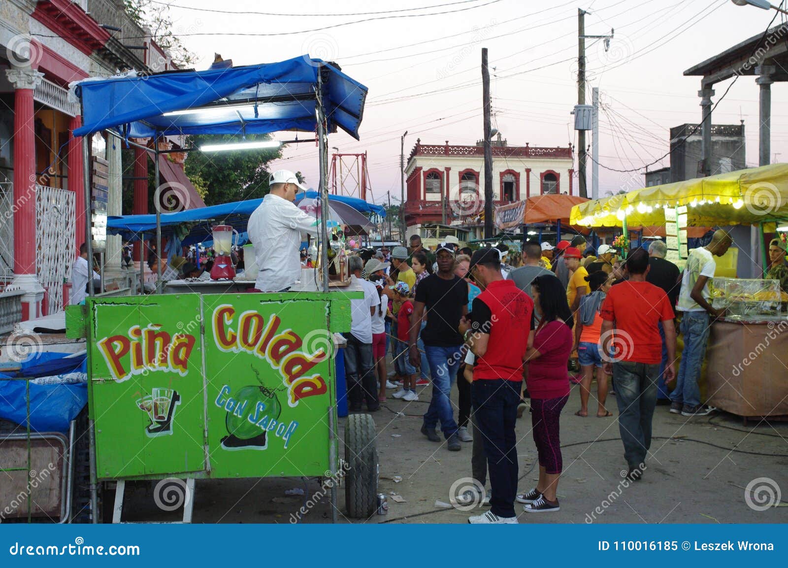 Street Food Vendors in Latin American Town Editorial Image - Image of