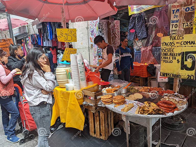 Street Food Vendors in Mexico City Editorial Stock Image - Image of