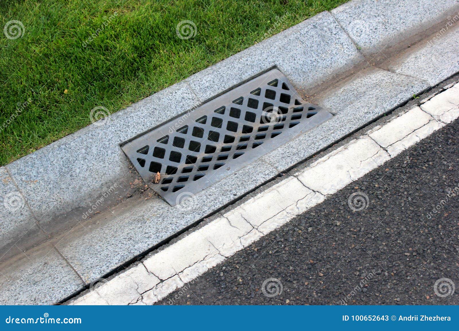 Street Gutter Of A Stormwater Drainage System Stock Image Image of culvert, background 100652643