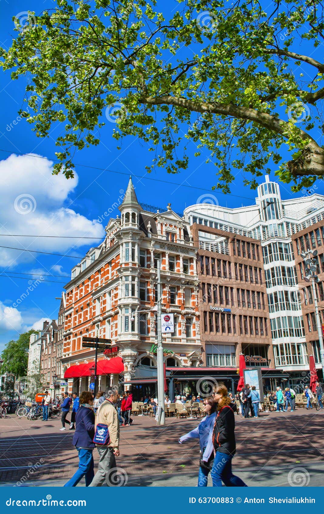 Street with the House in Amsterdam on a Day. Editorial Stock Photo ...