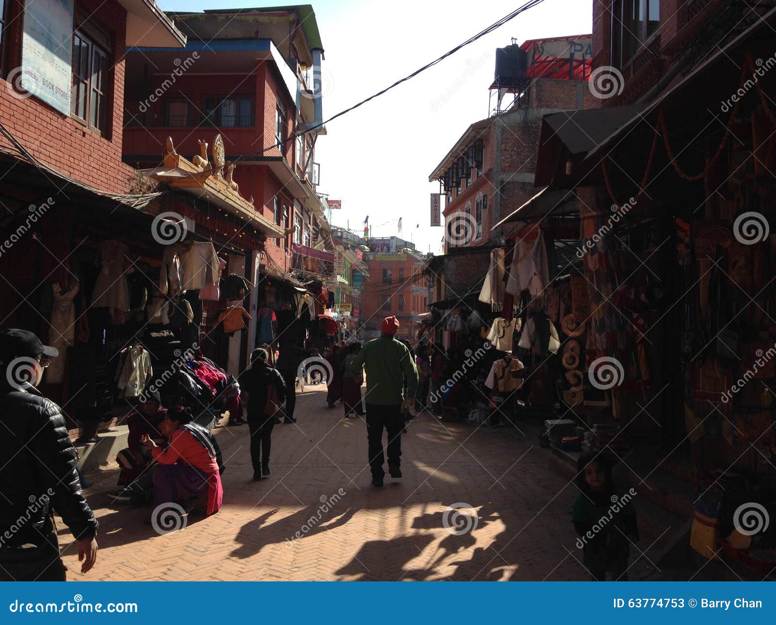 Street in Kathmandu editorial stock photo. Image of market - 63774753