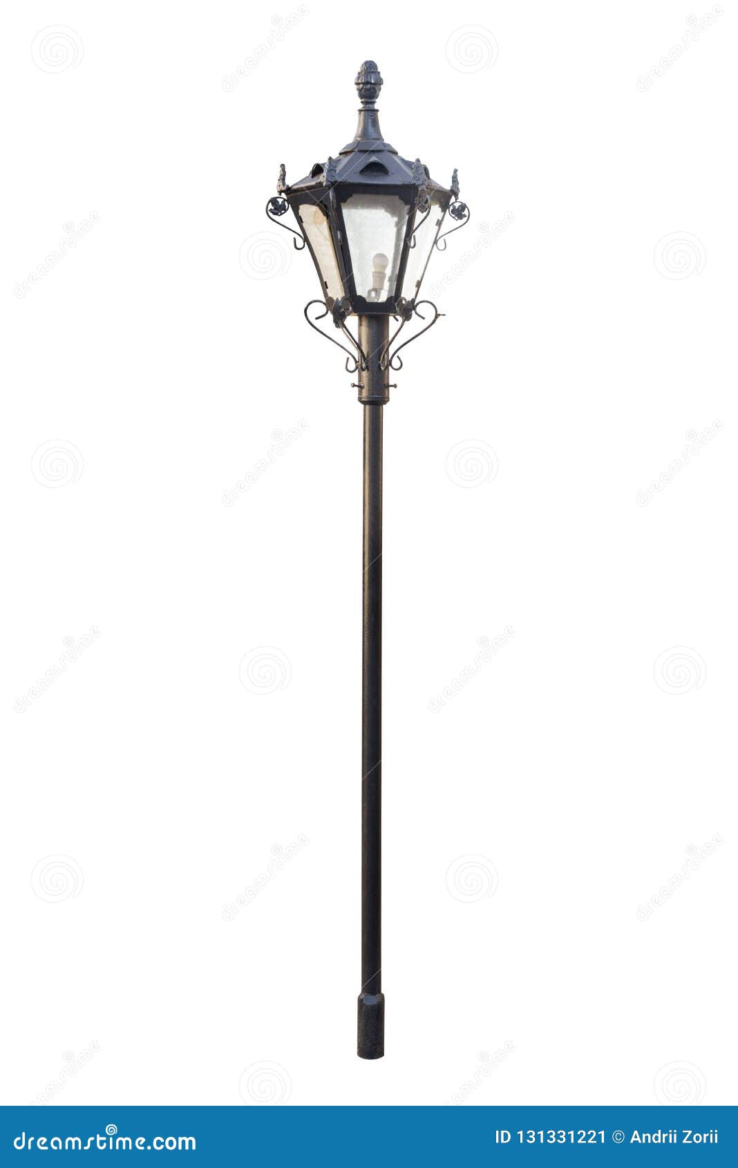 Street Lamp Isolated on White Background. Lamp Post Street Road Light Pole  Stock Image - Image of classic, cityscape: 131331221