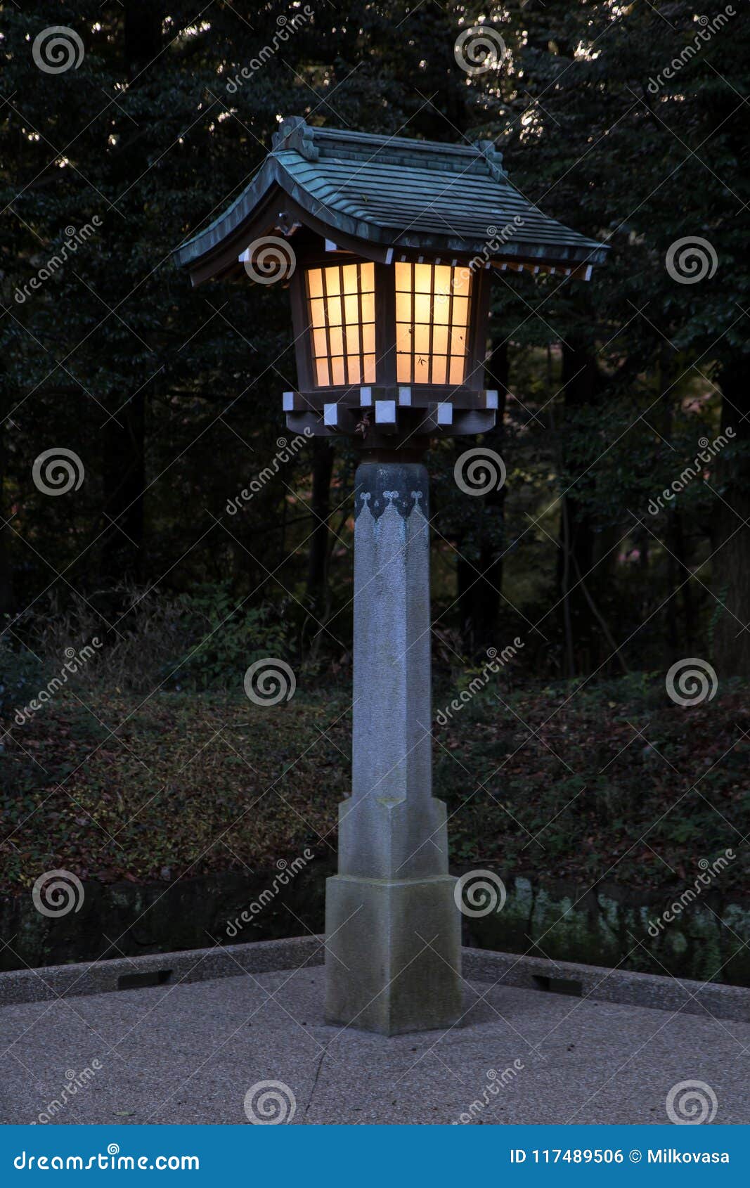 Street Lamp with Traditional Decoration Stock Photo - Image of evening ...