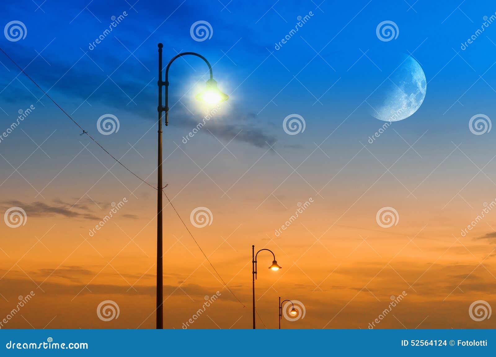 Street lamps stock photo. Image of glass, lighting, illumination 52564124