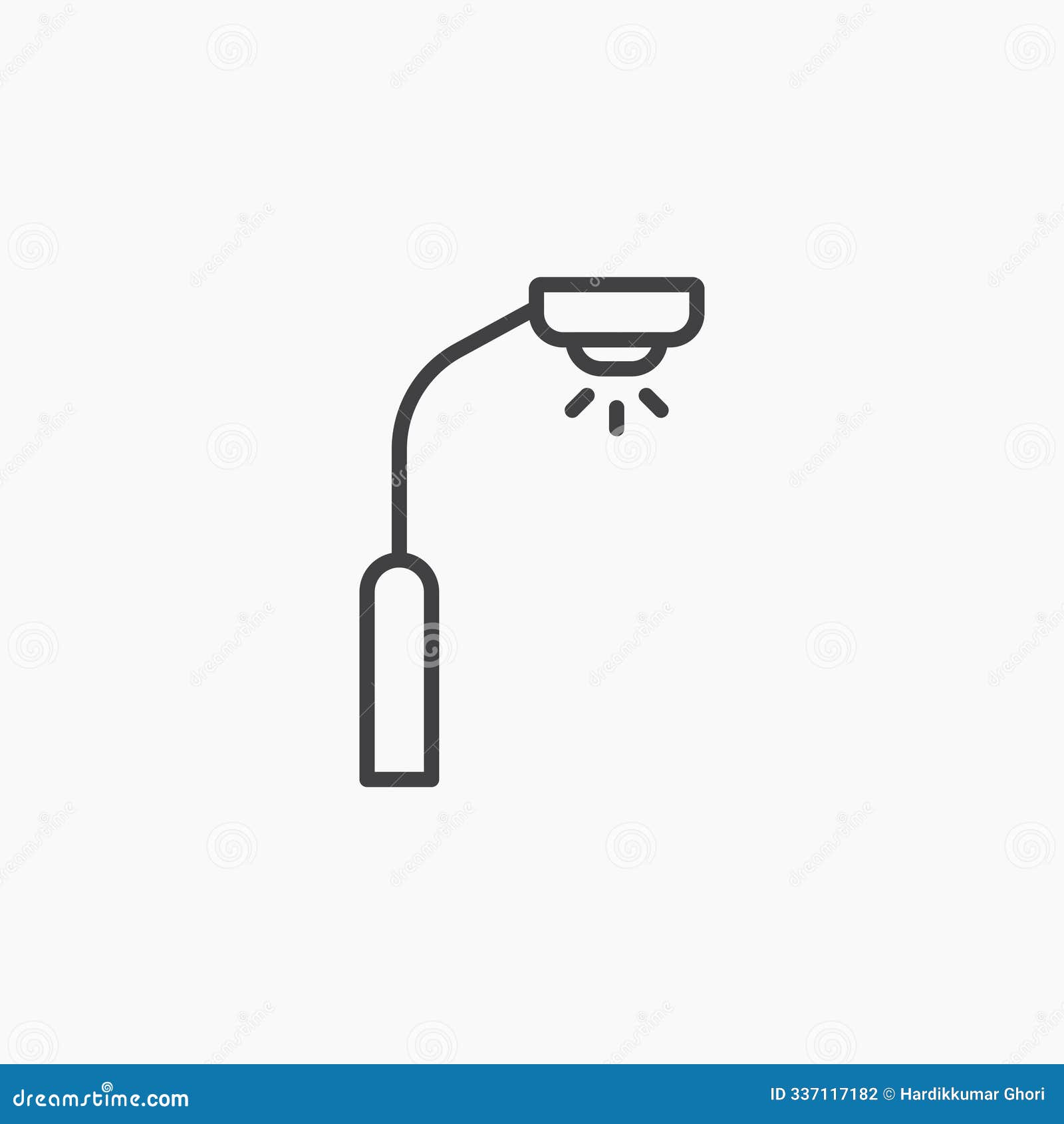 street lightline in thin line black color. flat simple  s 