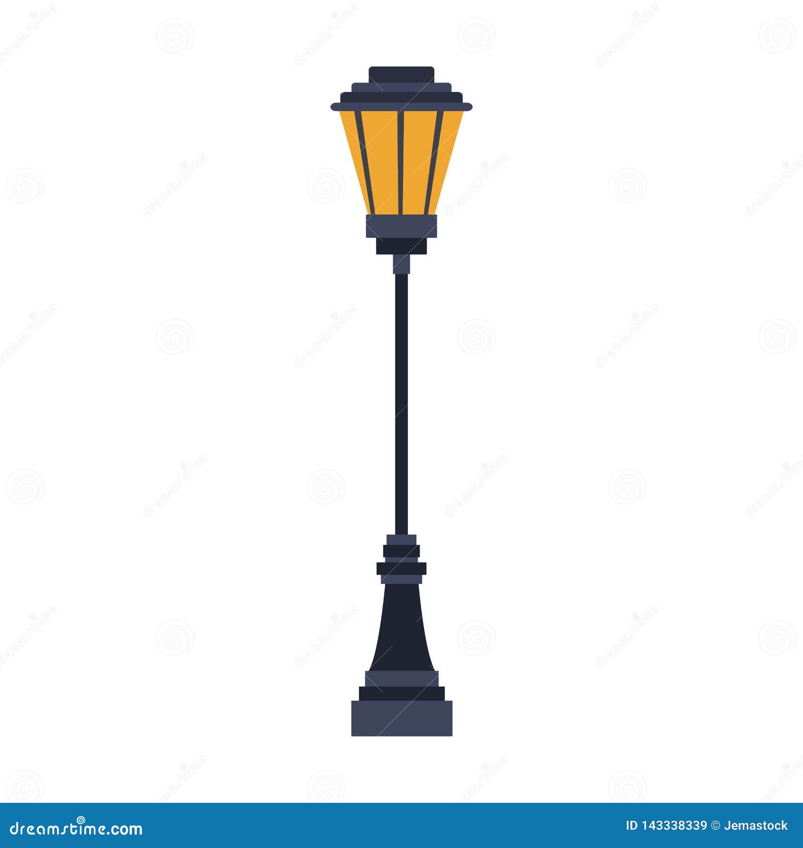 Street light isolated stock vector. Illustration of electricity 143338339