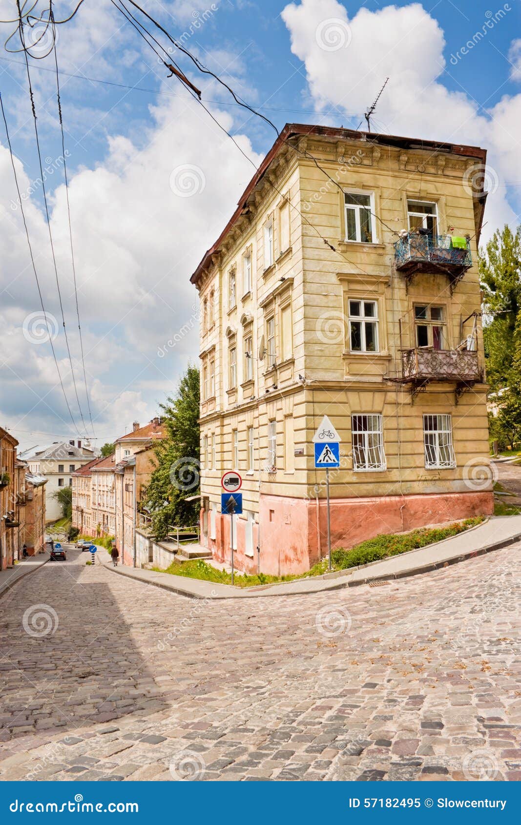 street in lviv, ukraine