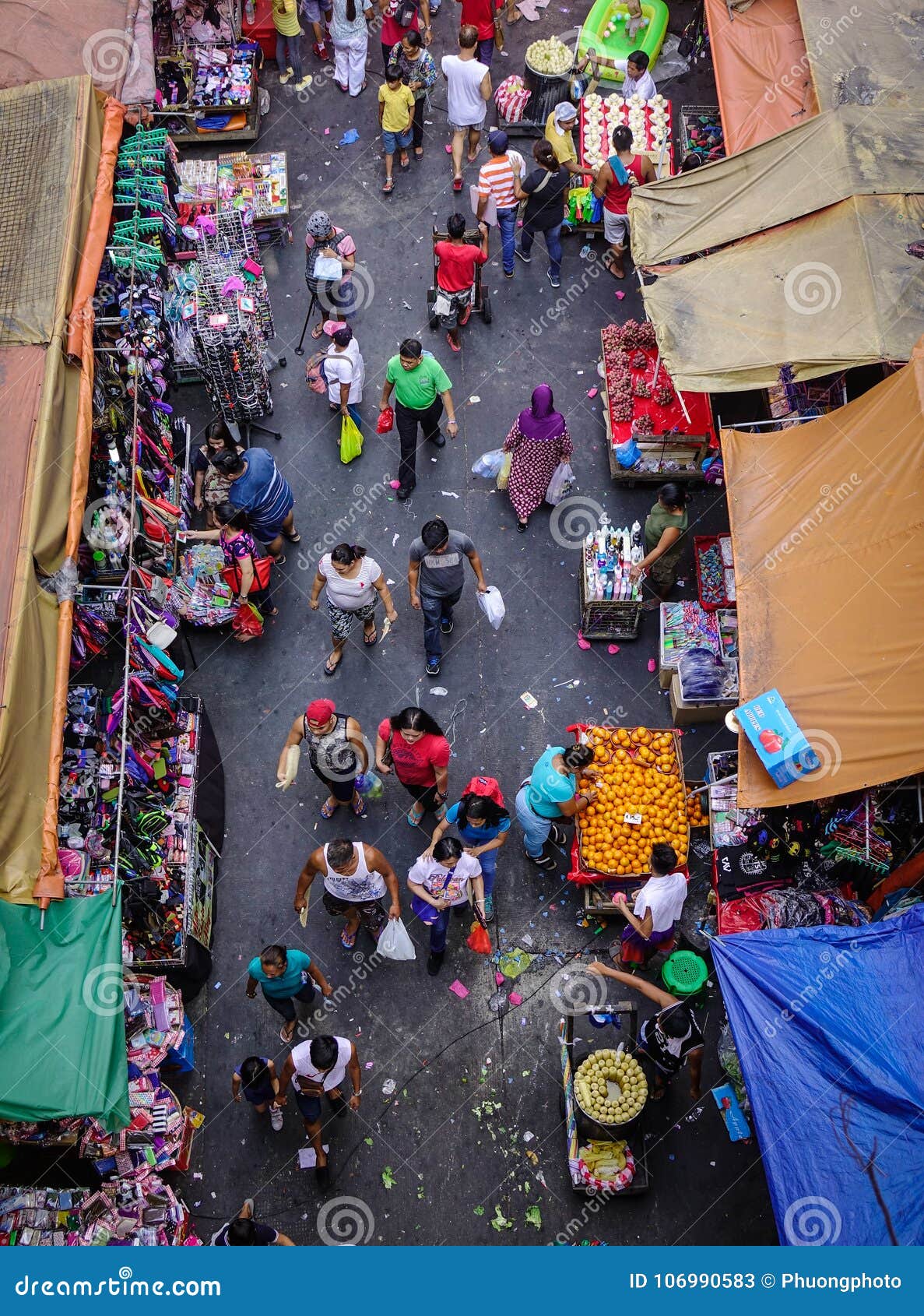 Street Market in Manila, Philippines Editorial Stock Photo - Image of