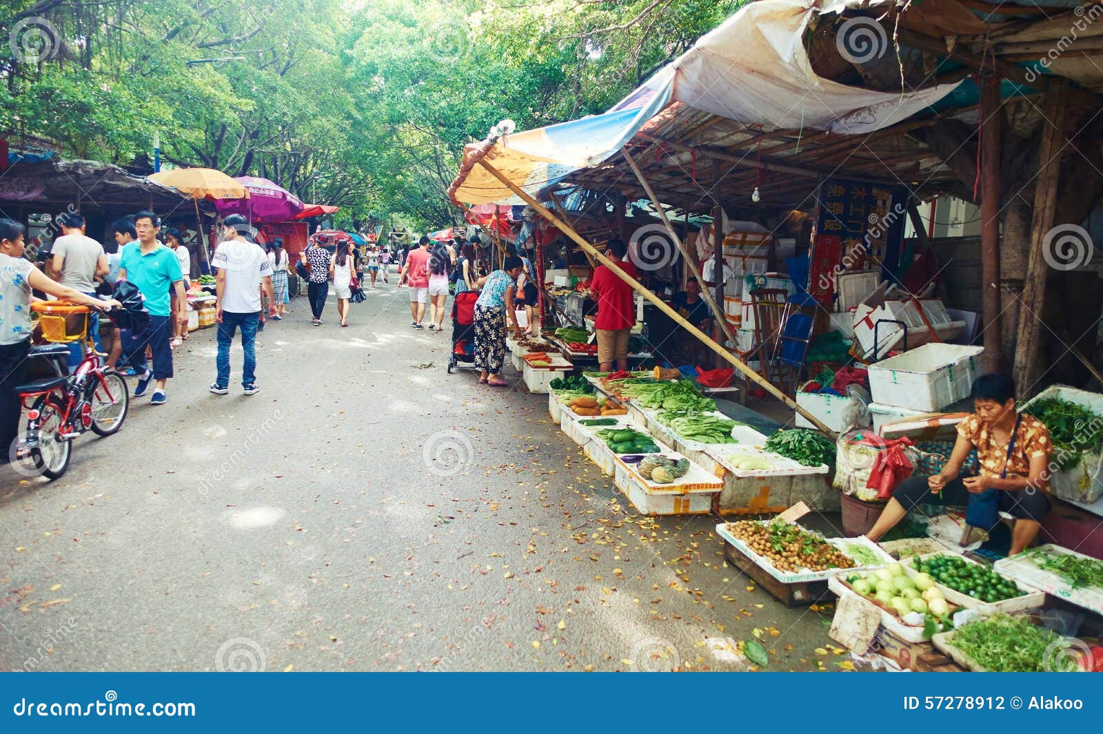 Street food market China editorial photography. Image of customer