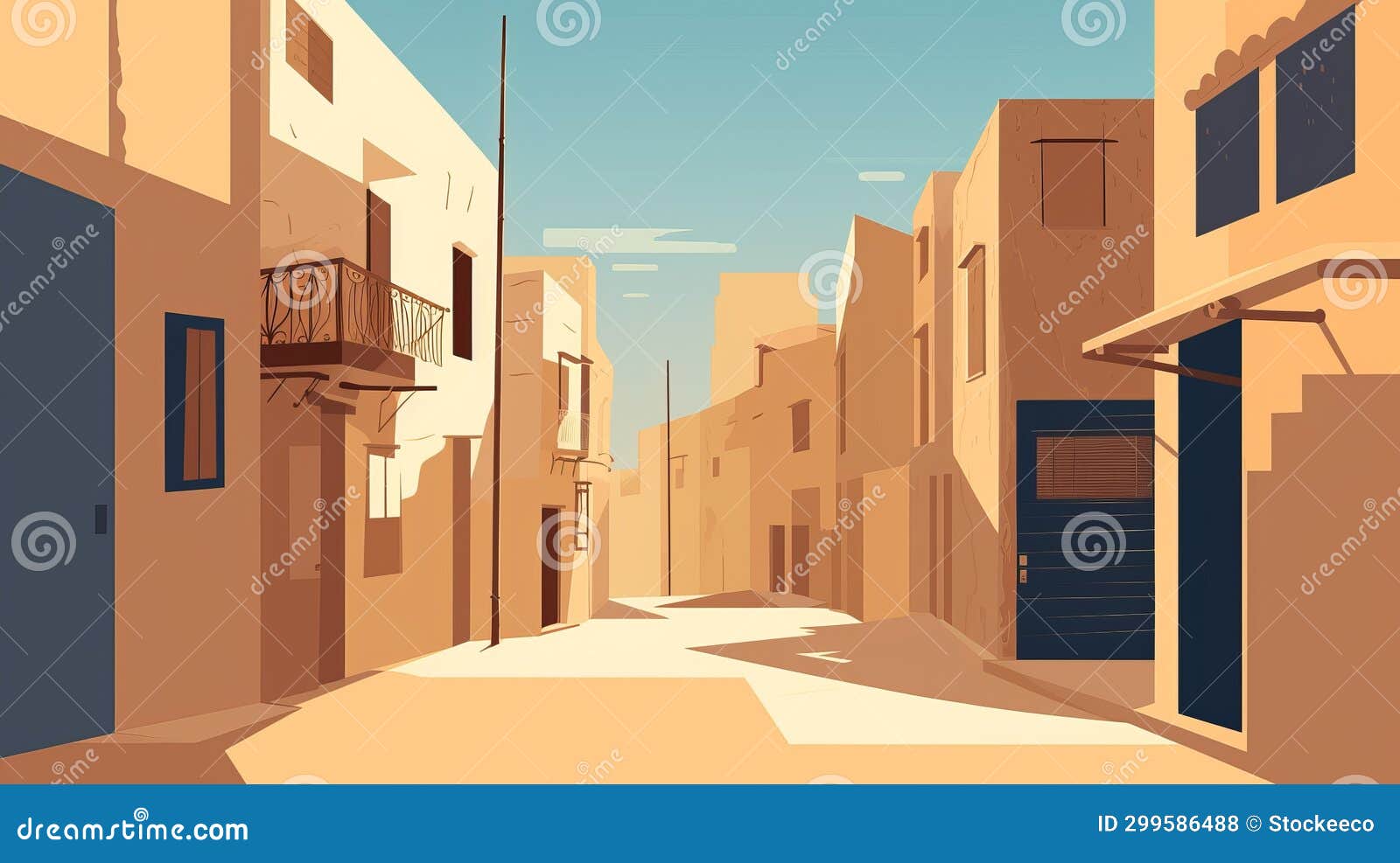 minoan-inspired city street with detailed character 