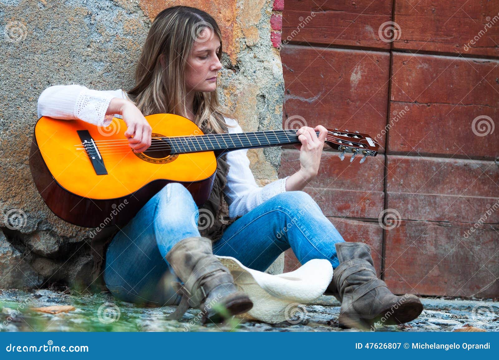 street musician girl