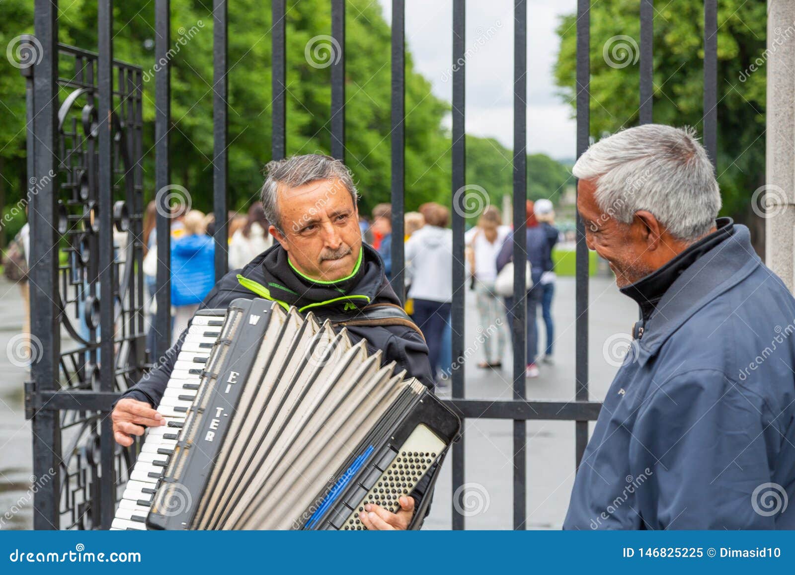 Street Musician Plays the Accordion at Street Editorial Image - Image