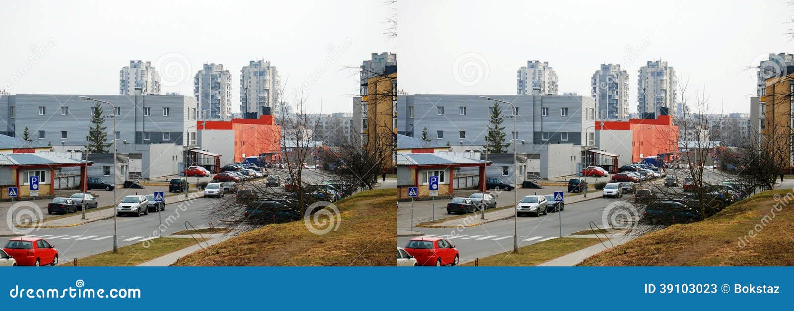 the street and new buildings at pasilaiciai