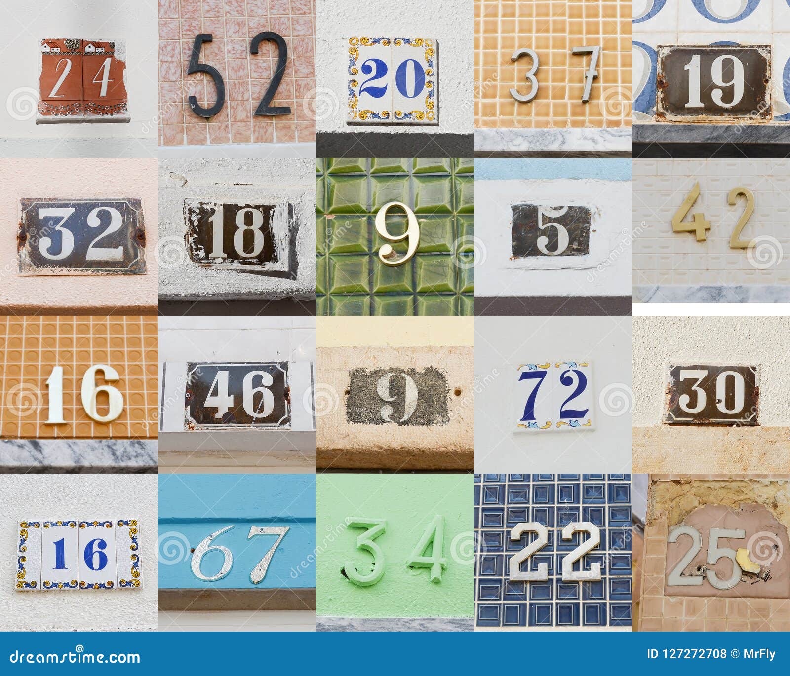 Number shape collage ladegstellar