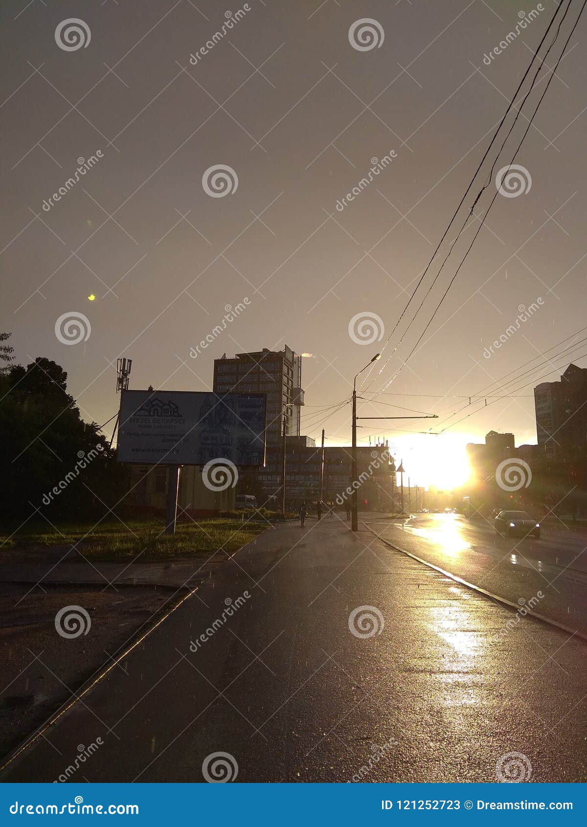 Street,street after Rain,sunset,road,happiness. Editorial Stock ...