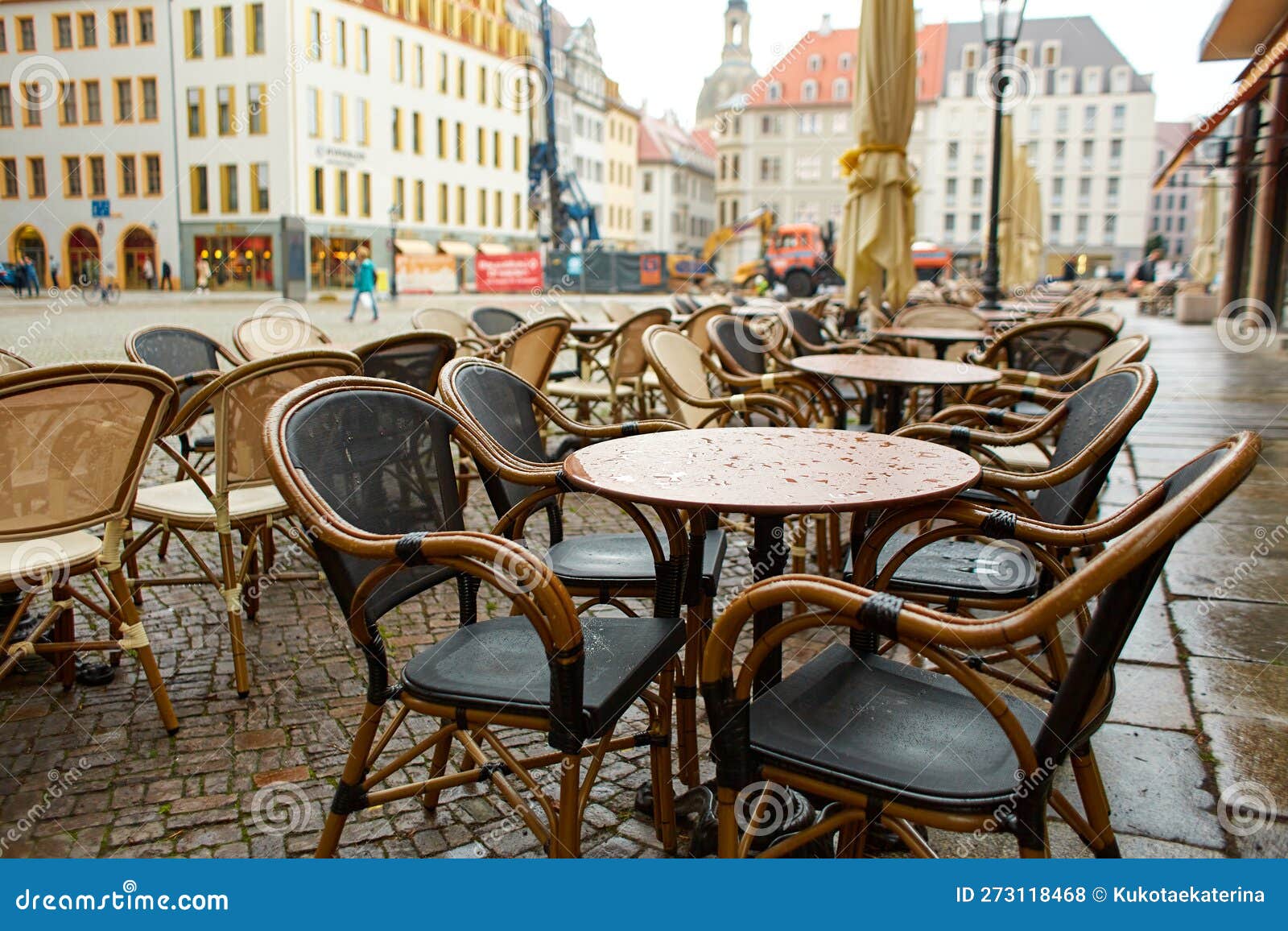 A Street Restaurant Set among the Beautiful Architecture on a Street in