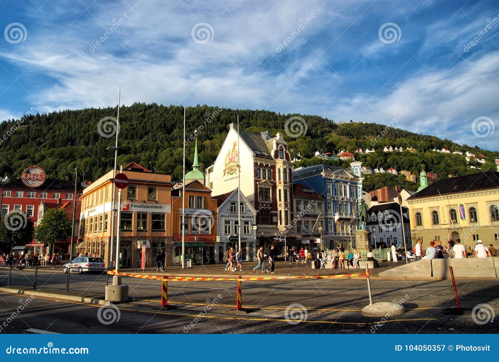Street Road in City Center Bergen, Norway Editorial Photography - Image of road, architecture: 104050357