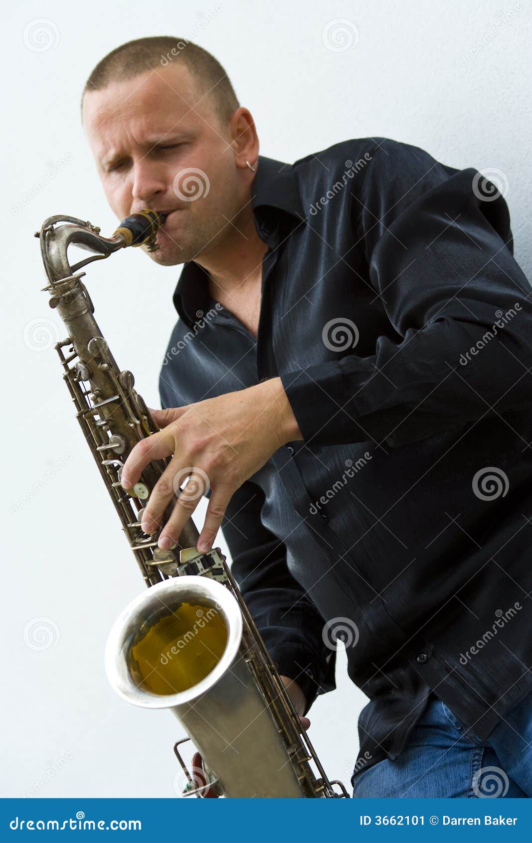 Street Sax Player stock image. Image of thirties, notes 3662101