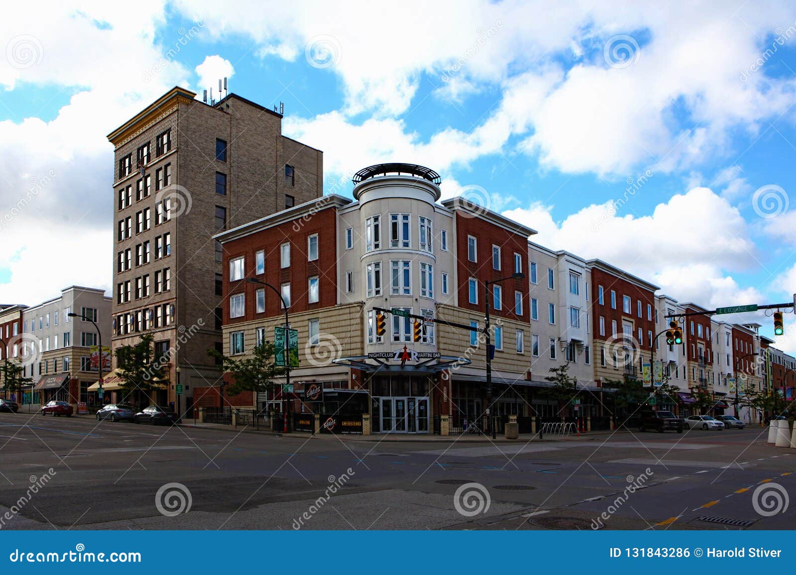 Street Scene in Akron, Ohio Editorial Photo Image of horizontal, city