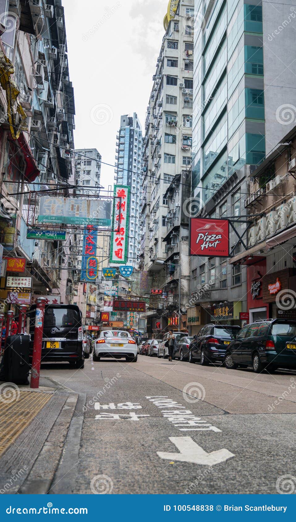 Street Scene Typically Asian in Hong Kong Editorial Stock Photo - Image ...