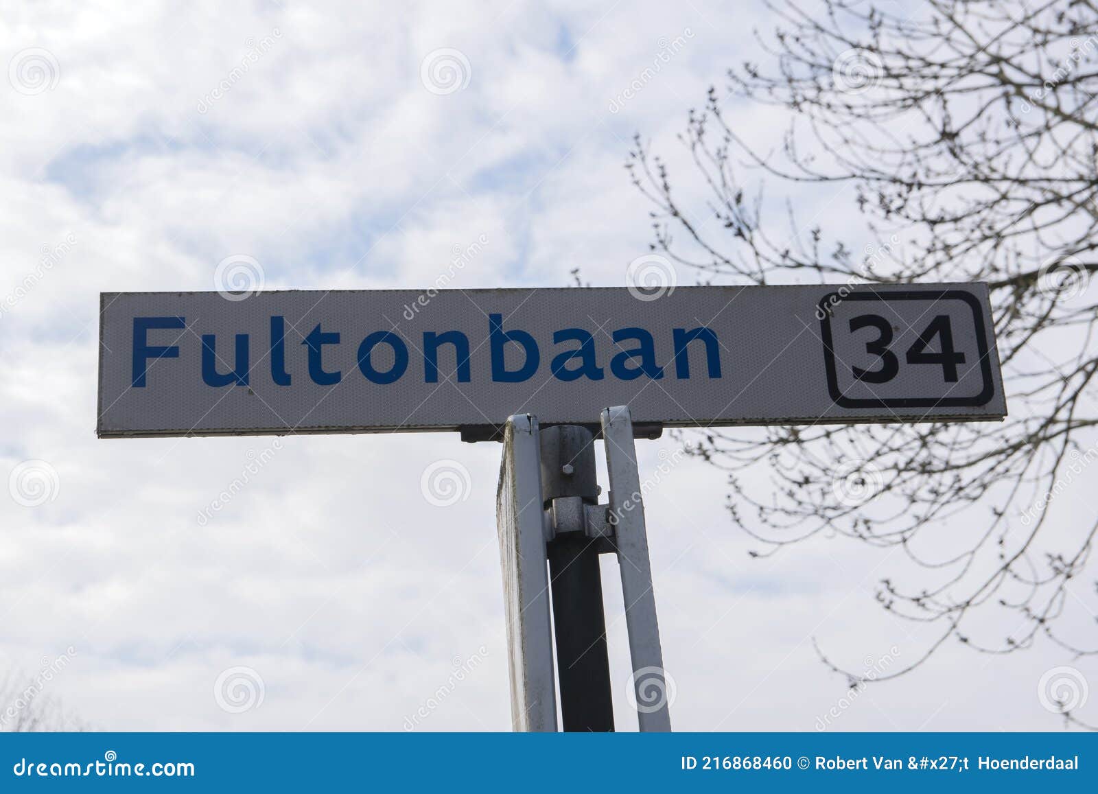 street sign fultonbaan at nieuwegein the netherlands 14-4-2021