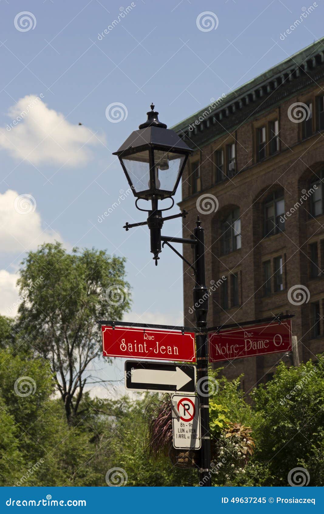 Street sign in Montreal stock image. Image of canada 49637245
