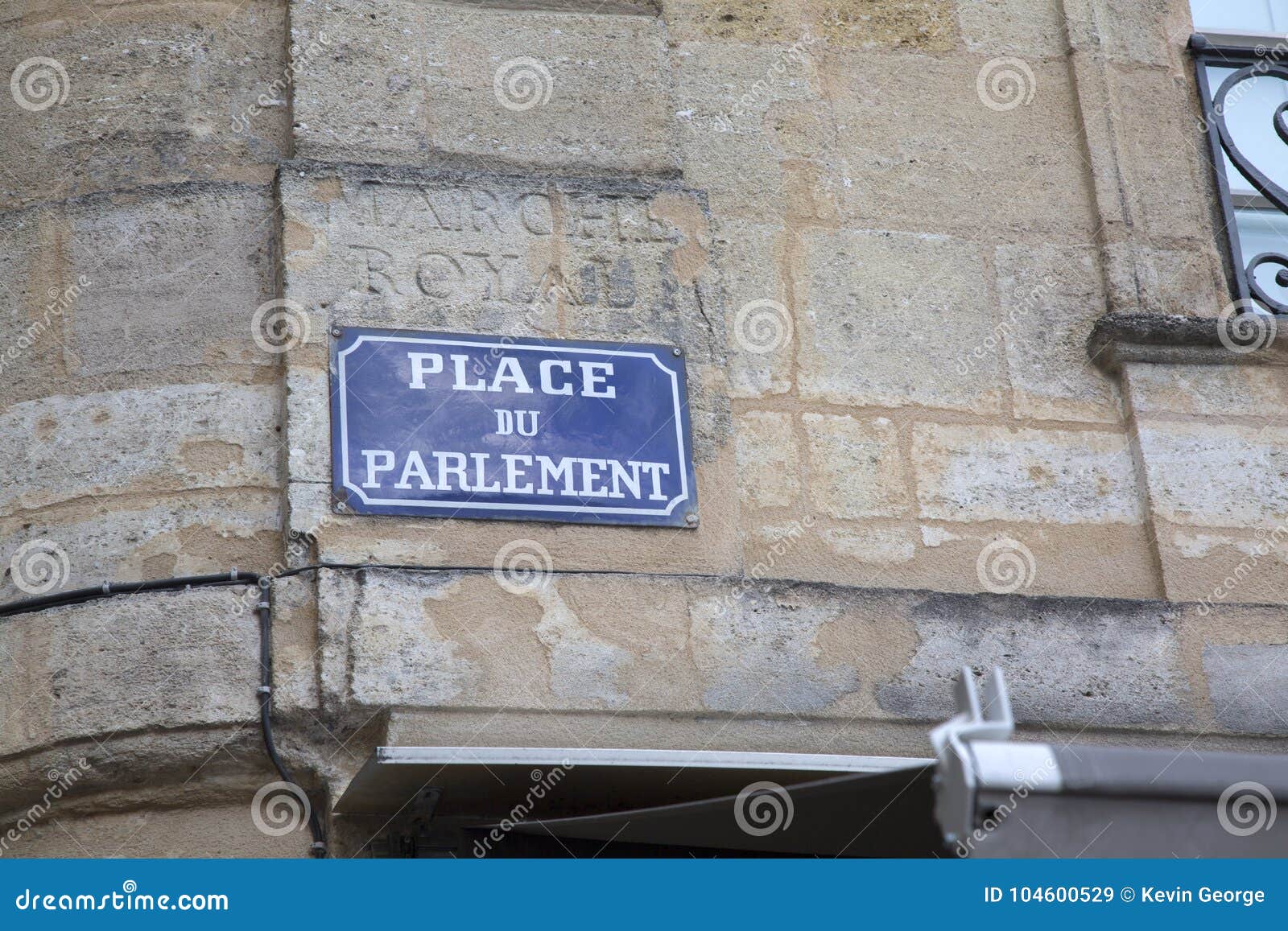 street sign, parlement square, bordeaux