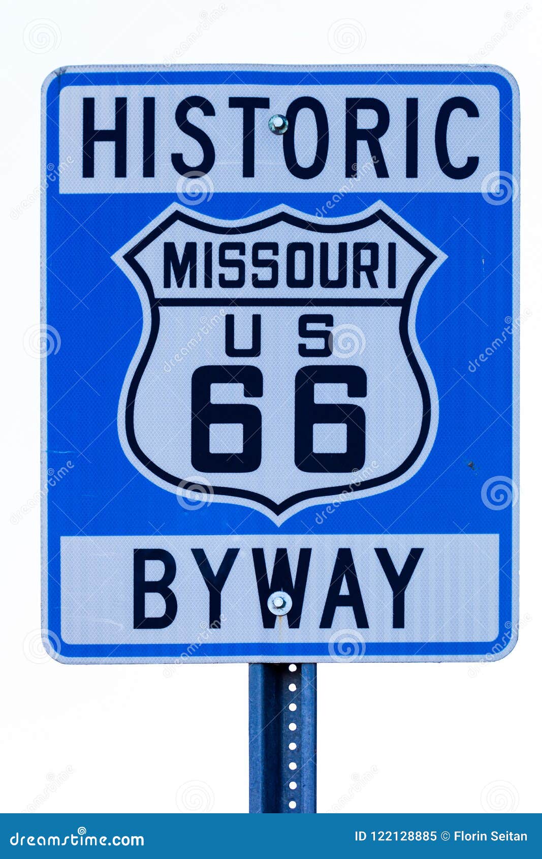 Street Sign with Route 66 in Missouri Stock Image Image of element, sign 122128885