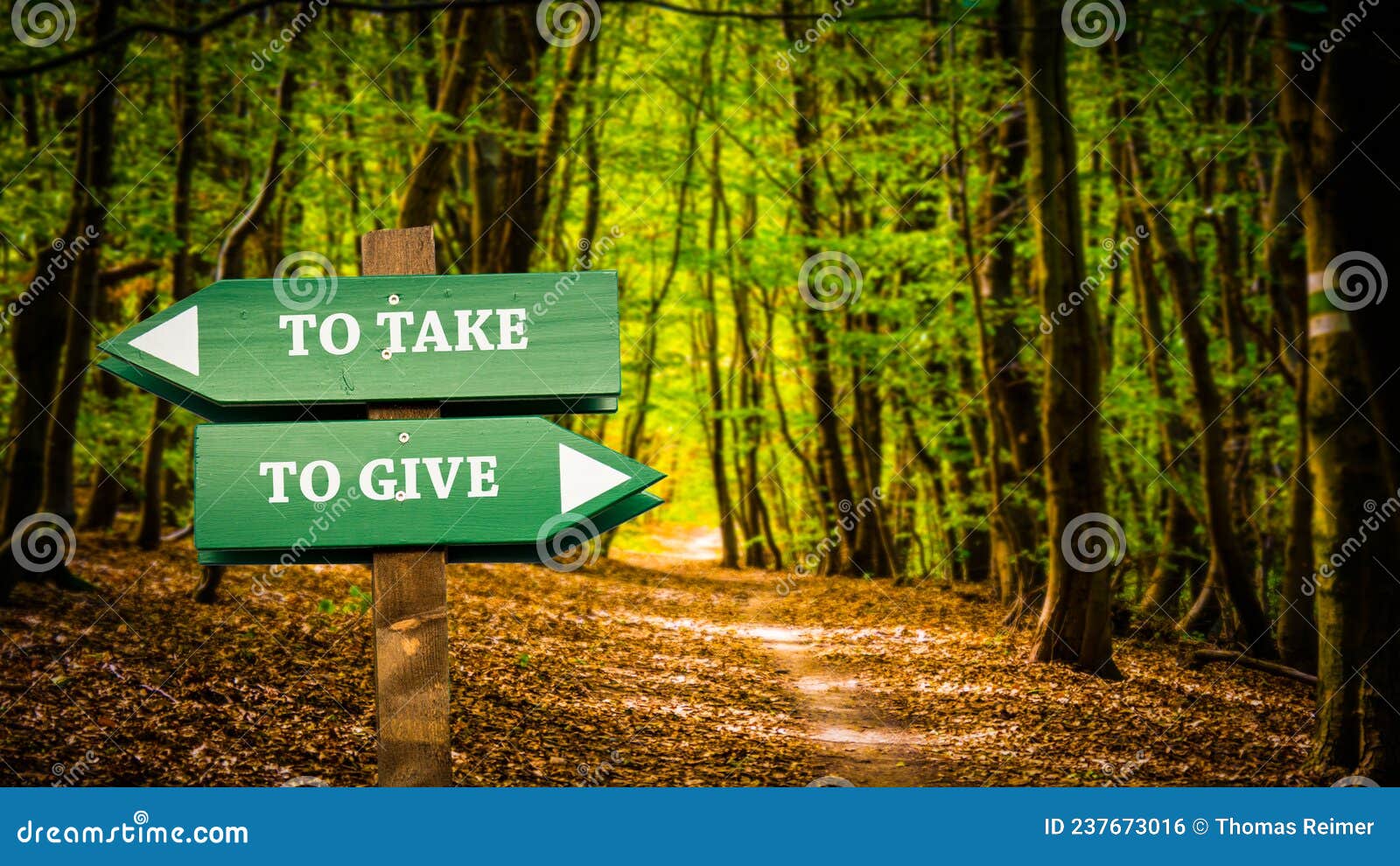 Street Sign To TO GIVE Versus TO TAKE Stock Photo Image of charitable