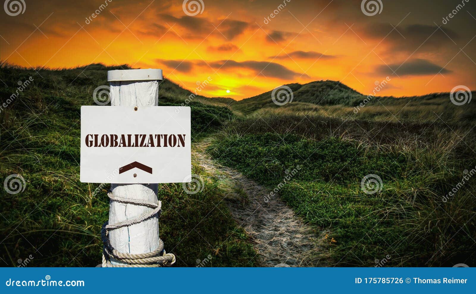 street sign to globalization