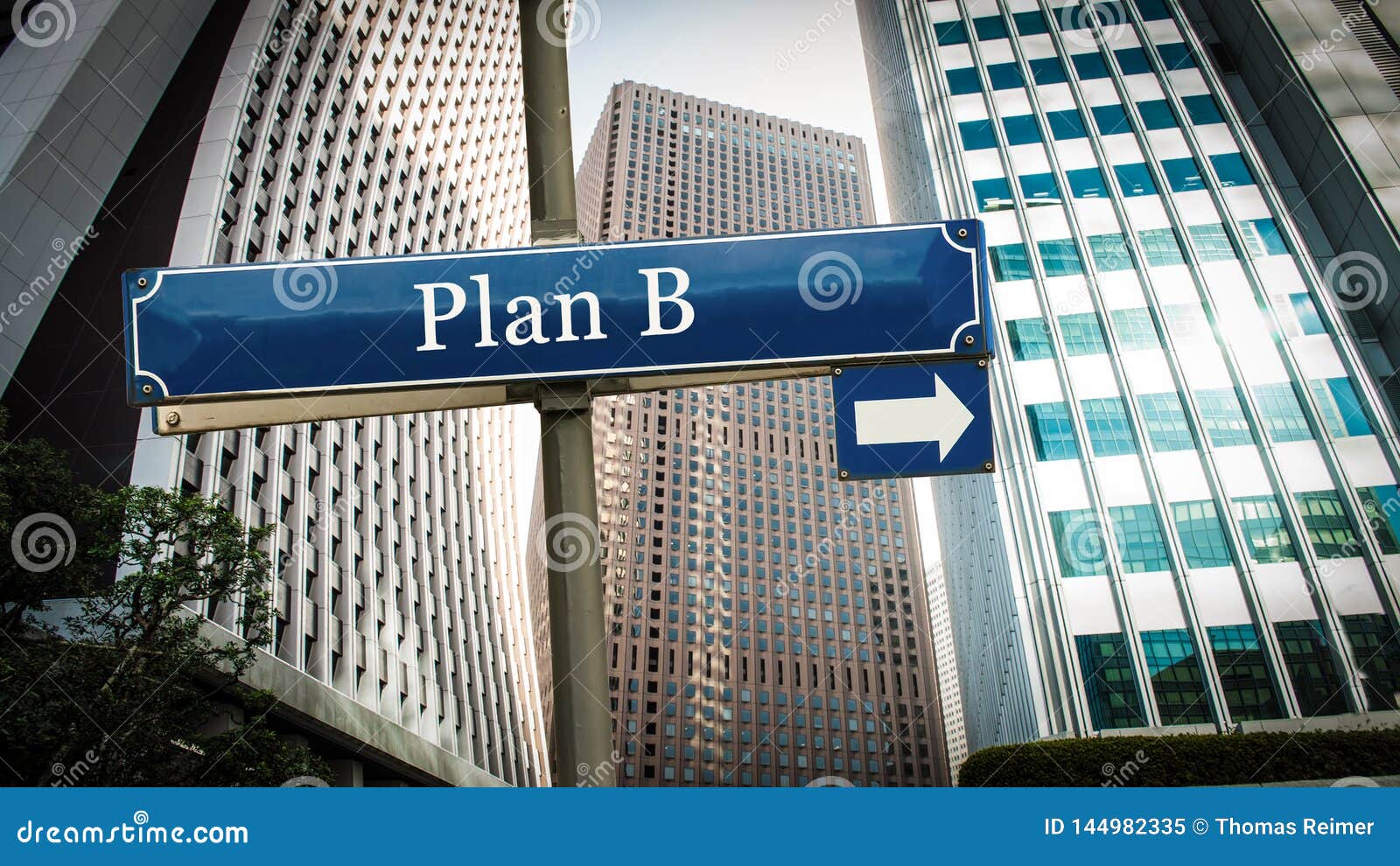 Street Sign to Plan B stock image. Image of sign, solving 144982335