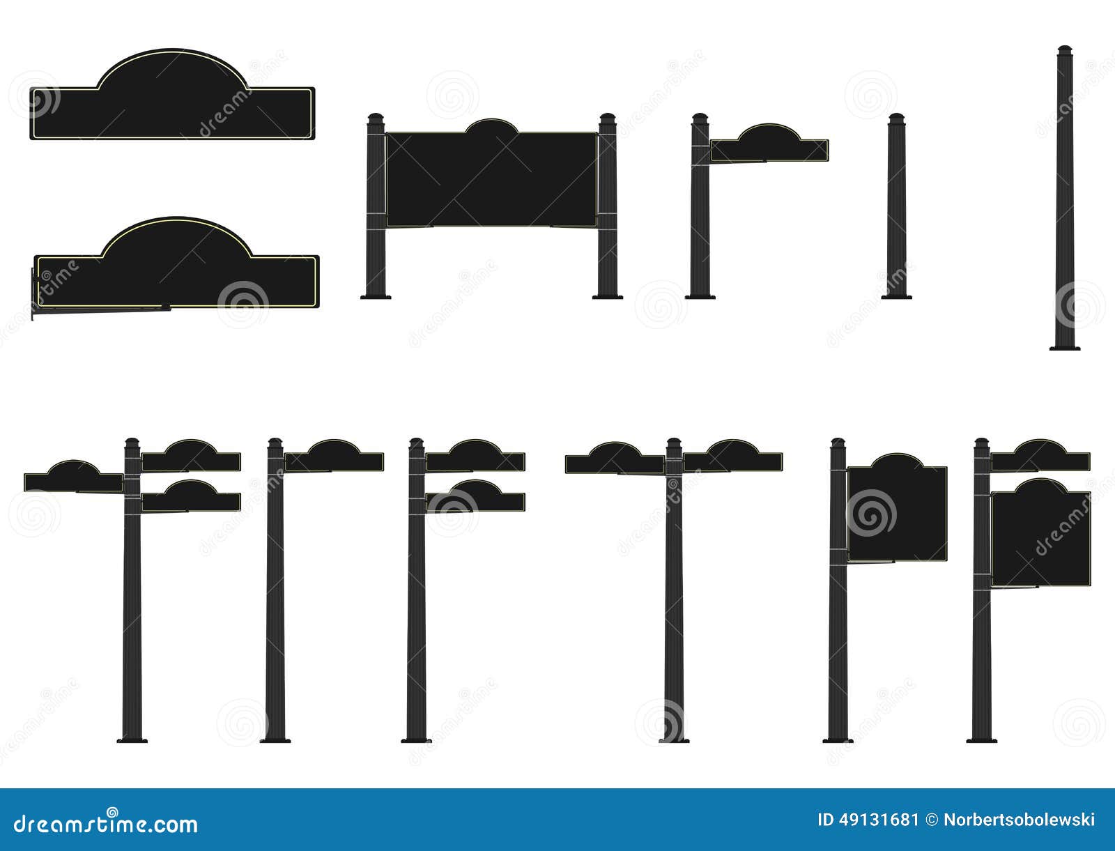 Street signs stock vector. Illustration of historic, information 49131681