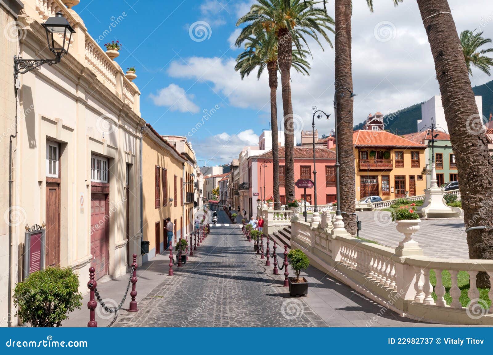 street in spain, la orotava, canary islands