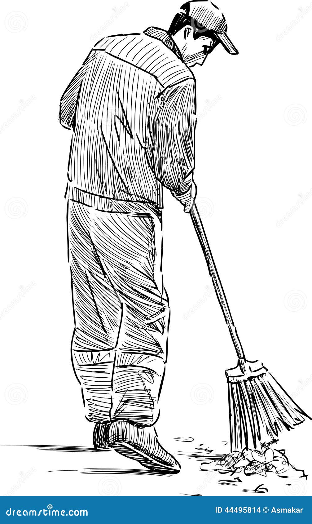 Street Sweeper Stock Vector Illustration Of Sweeper 44495814